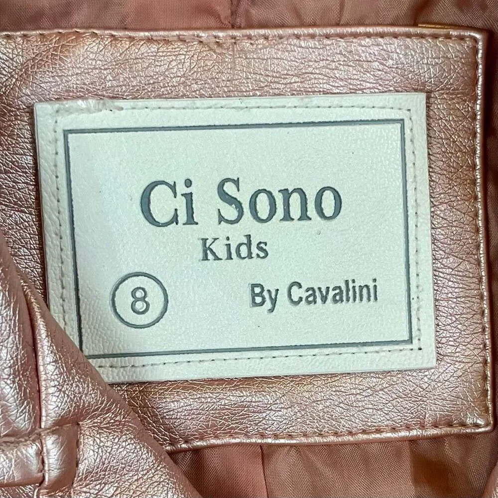 Ci Sono by Cavalini Kids Faux Leather Moto Jacket 8